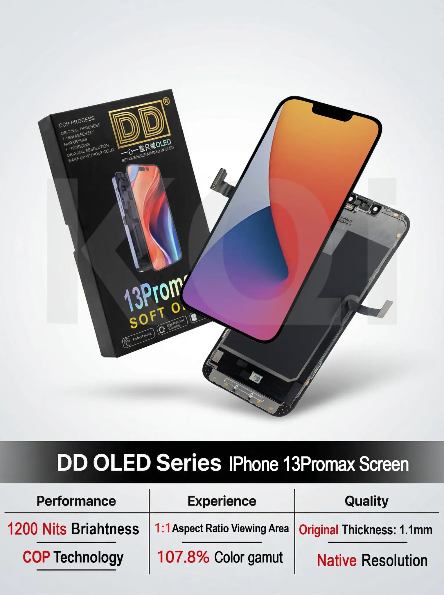 DD OLED Soft Screen for iPhone 13 Pro Max - Flexible OLED Display 