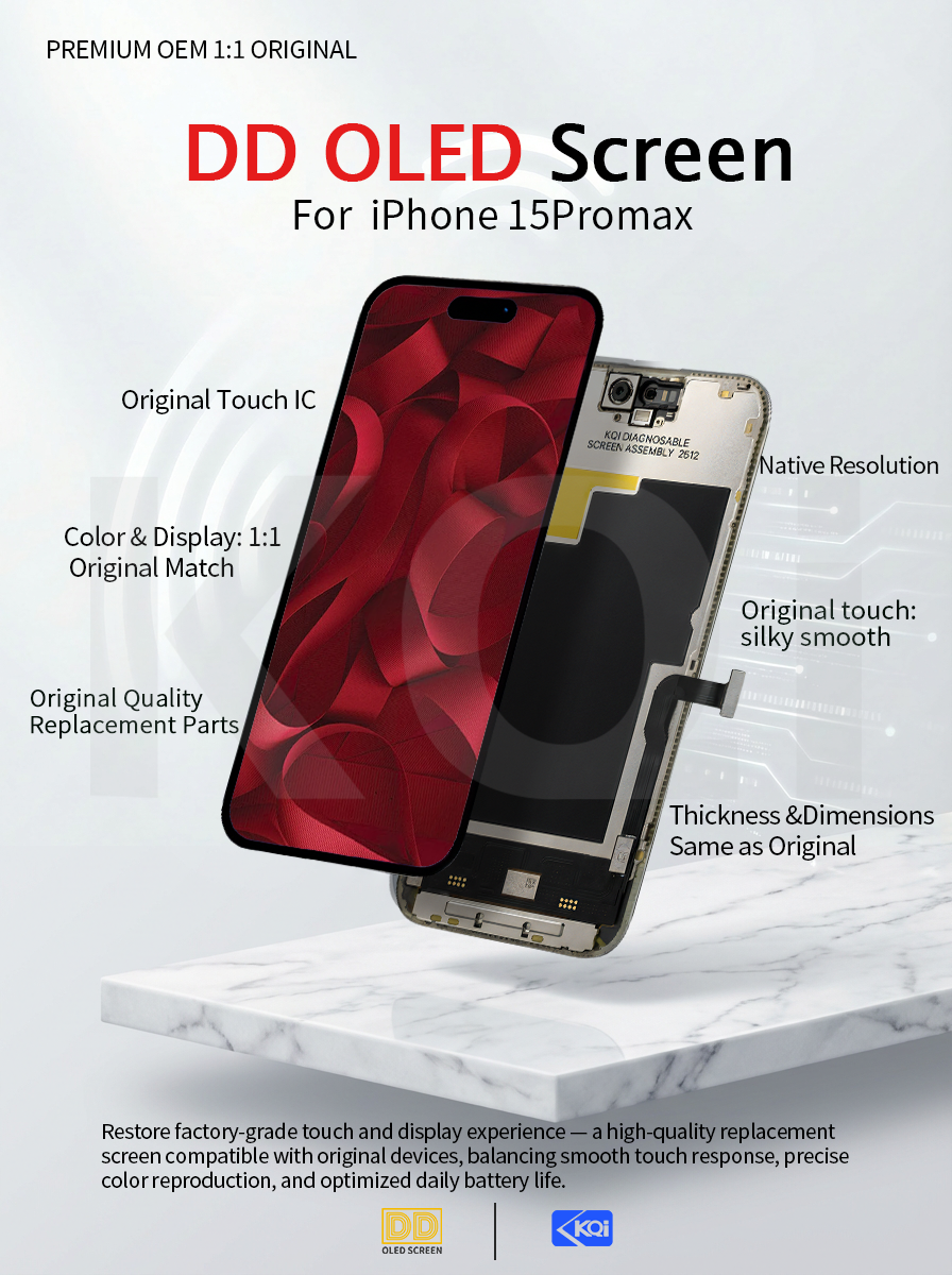 Premium OEM 1:1 Original OLED Screen for iPhone 15 Pro Max