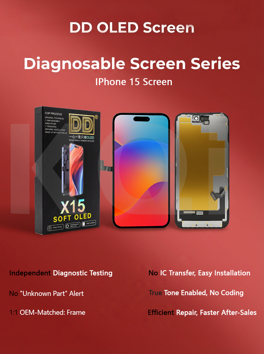 iPhone 15 DD OLED Diagnosable Screen Replacement