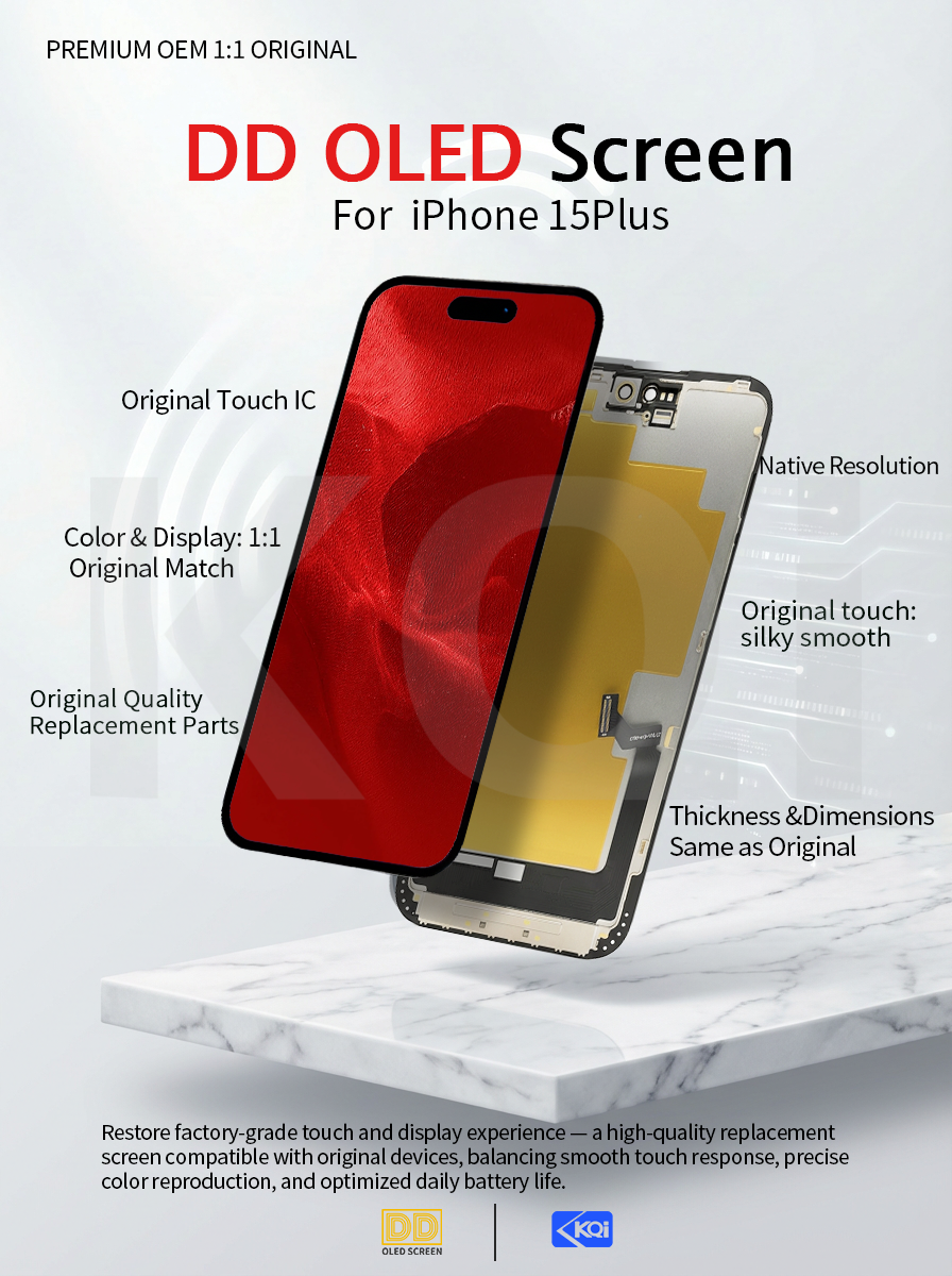 Premium OEM 1:1 Original OLED Screen for iPhone 15 Plus