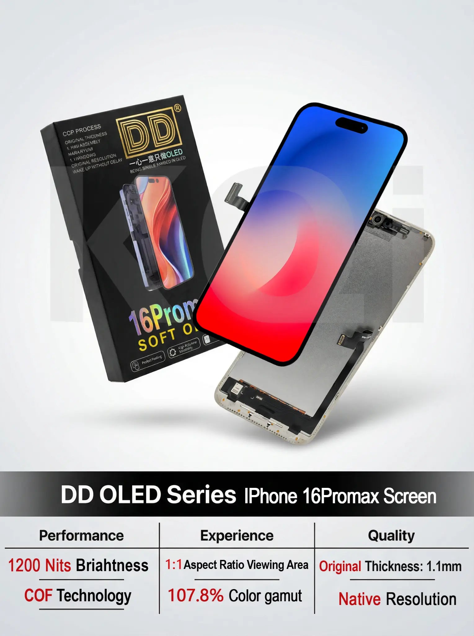 iPhone 16 Pro Max DD OLED Soft Screen Replacement