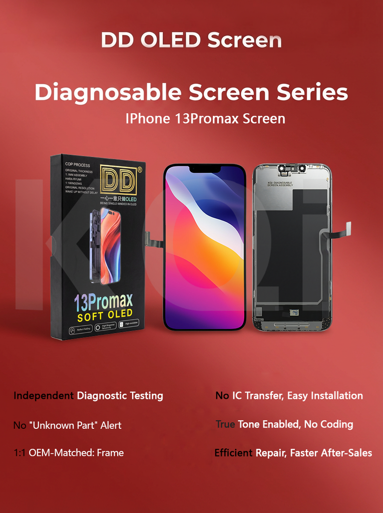 DD OLED Diagnosable Screen for iPhone 13 Pro Max - Soft OLED Display ...